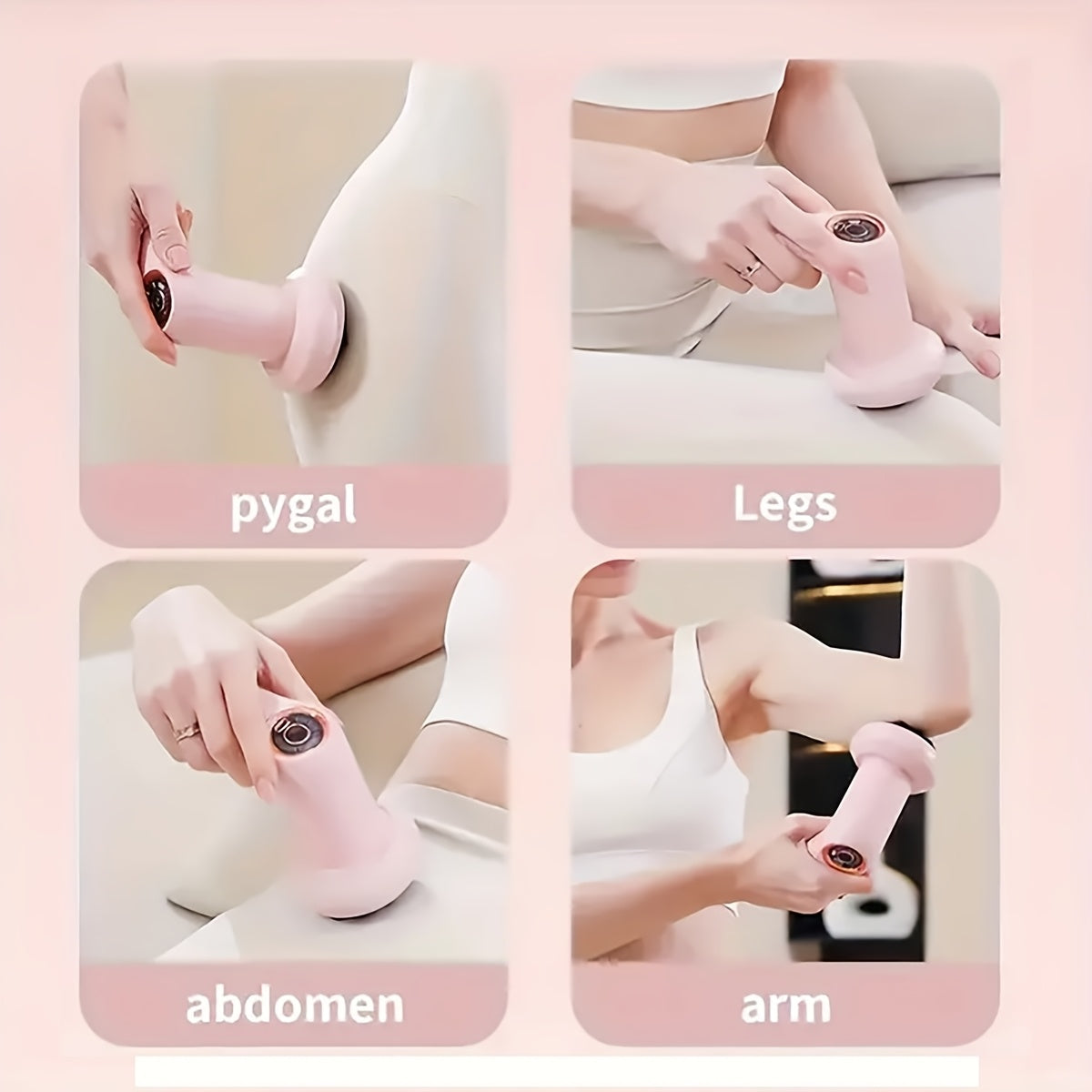 Qayta zaryadlanadigan YX-720 5-boshli massajchi, 6-tezlikli ixcham tugma bilan boshqariladigan