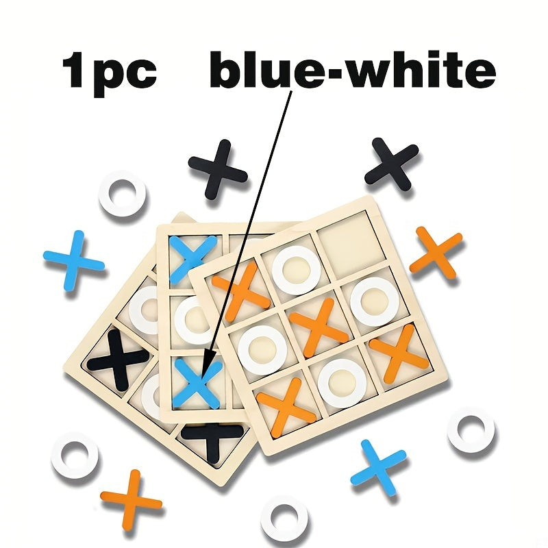 Маленький деревянный набор для игры в крестики-нолики и шахматы - веселая игра для детей, отличный подарок на день рождения для мальчиков и девочек, идеально подходит для подарков на вечеринках и праздничных угощений.