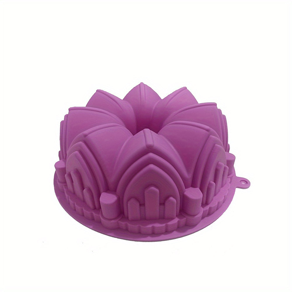 Silicone Castle Crown Cake Mold for Baking Large Cakes and Desserts