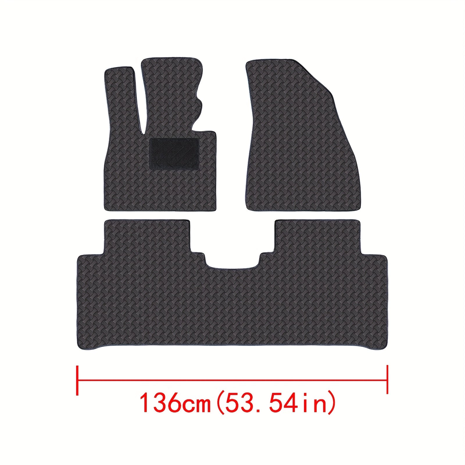 Универсальные нескользящие износостойкие коврики для пола автомобиля черные с текстурой, прочная защита