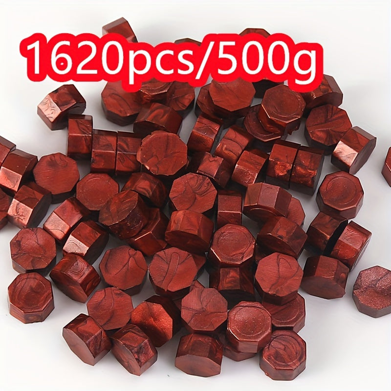 1620pcs 500g Octagonal Sealing Wax Particles for Envelope Gift Box DIY Retro Bulk Sealing Wax