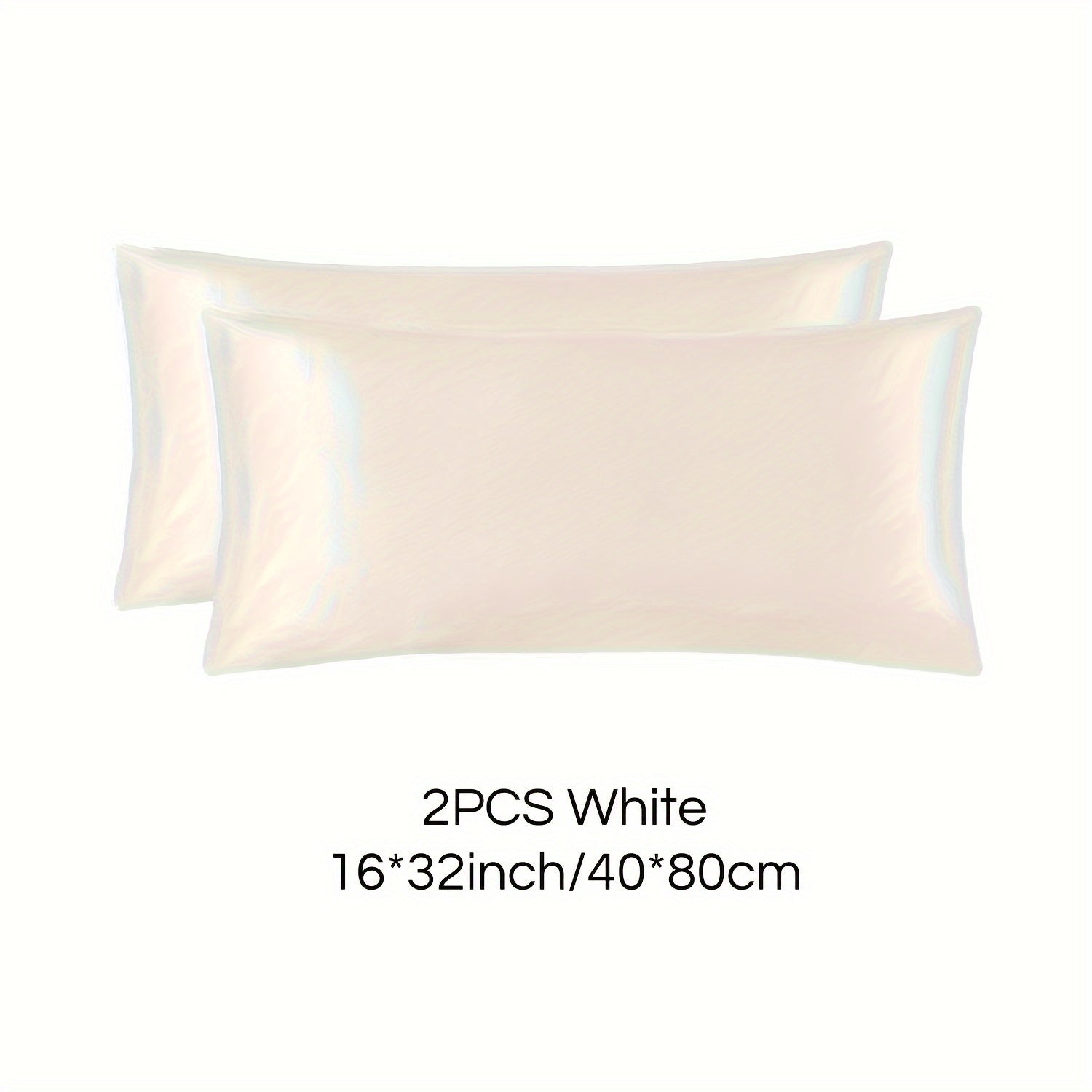 Set of 2 Mulberry Silk Pillowcases Hypoallergenic Satin Weave Solid Color Invisible Zipper Machine Washable Skin Hair Care