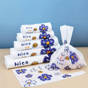 50 dona bardoshli plastmassa tote sumkalar, xarid qilish va sovg‘a qilish uchun