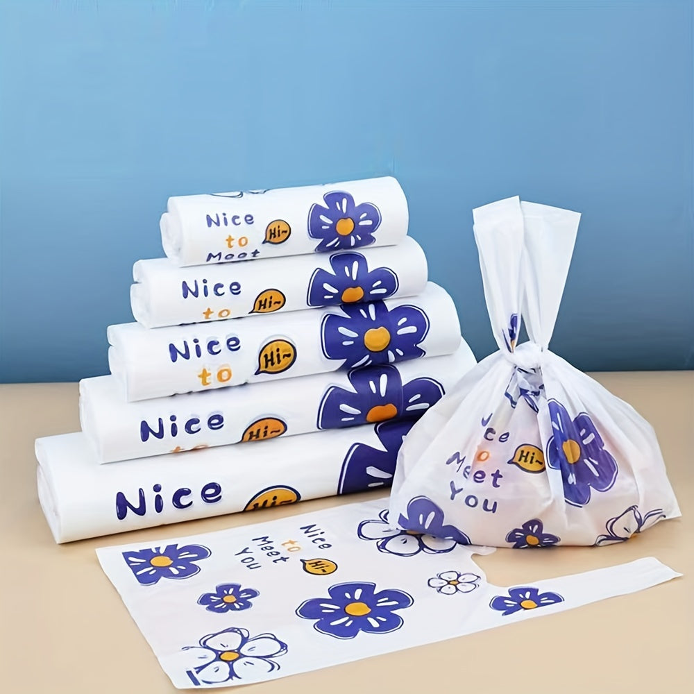 50 dona bardoshli plastmassa tote sumkalar, xarid qilish va sovg‘a qilish uchun