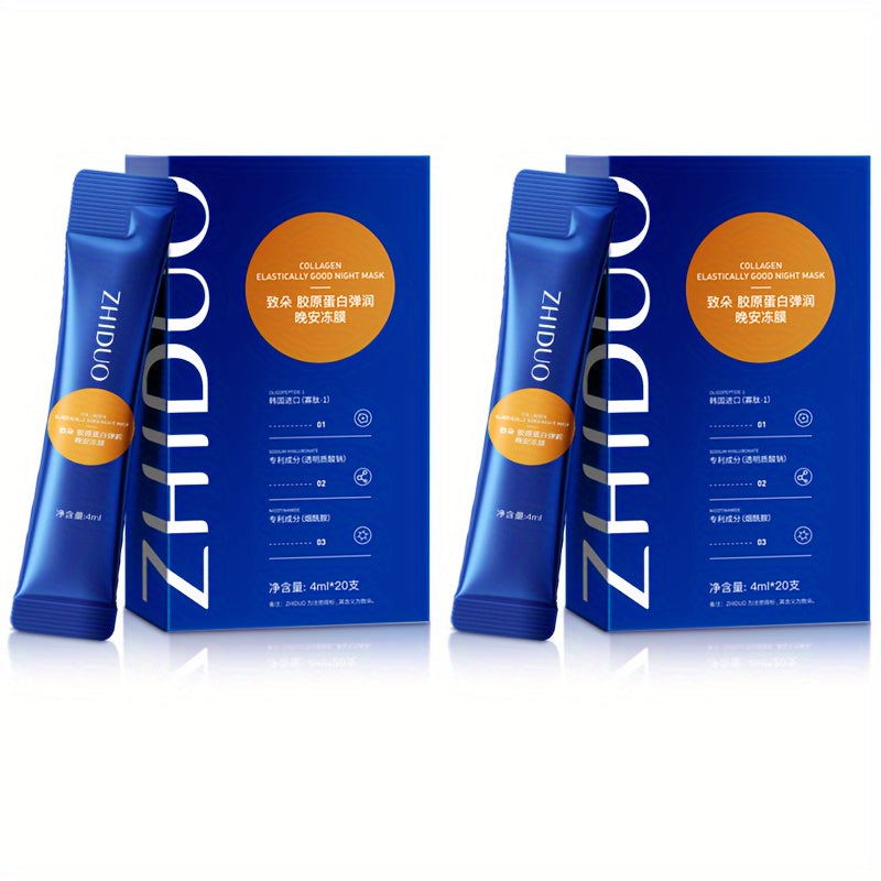 Ночной коллагеновая маска для сна 20 шт. Увлажняющая, увлажняющая, дорожный набор
