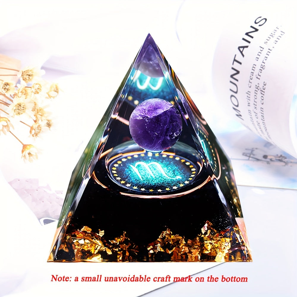 Ручная работа. Пирамида энергии оргон с двенадцатью созвездиями для позитивных вибраций