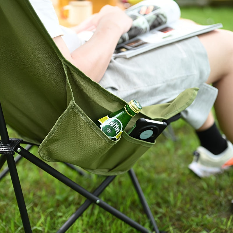 Portable Camping Chair with Sun Shade Canopy, Adjustable, Lightweight, Supports Up to 330 lbs