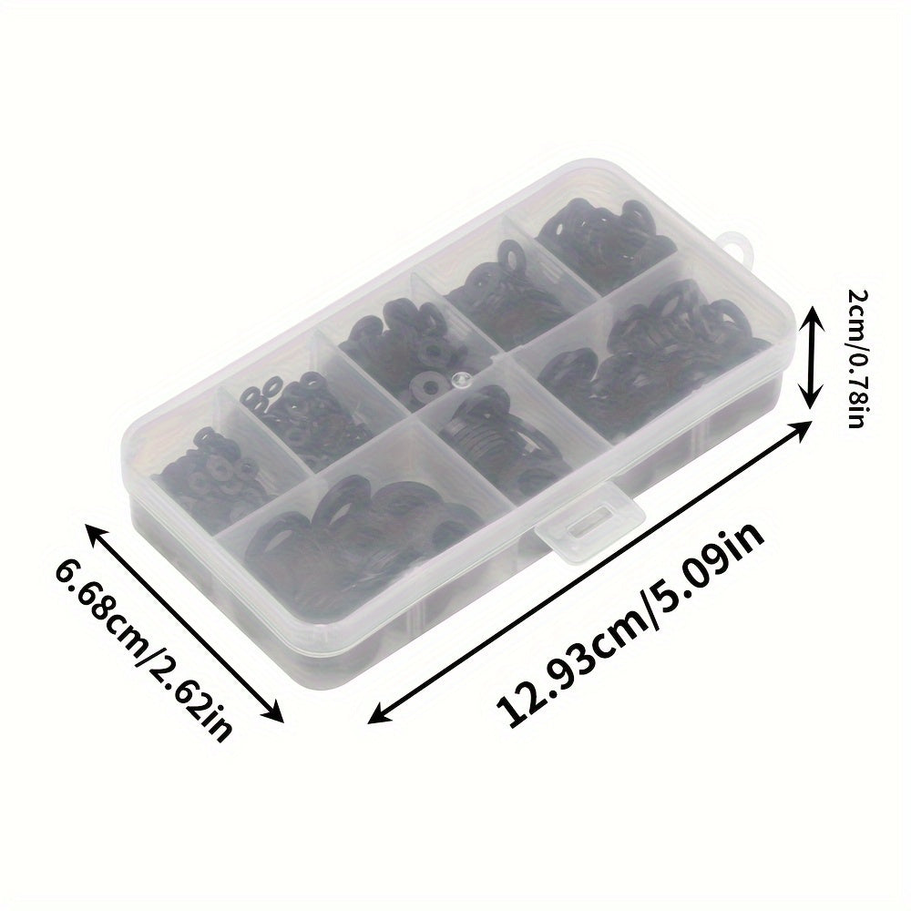 500 Piece Set of Plastic Flat Washers in Various Sizes for Fastening