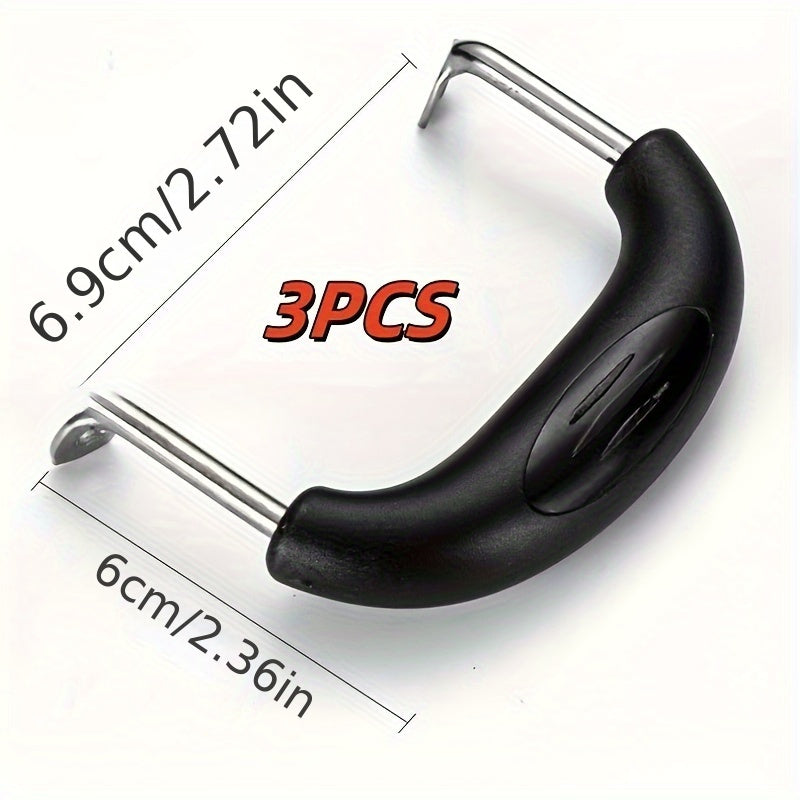 3 ta zanglamaydigan po'latdan yasalgan qozon tutqichlari to'plami, bardoshli plastmassa, turli o'lchamlarda