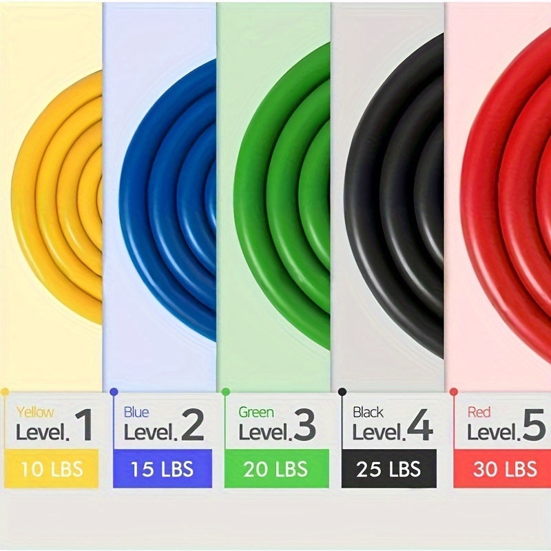 Набор эспандеров из 11 предметов для домашнего спортзала, йоги, пилатеса с ручками, ремнями для лодыжек и дверным якорем
