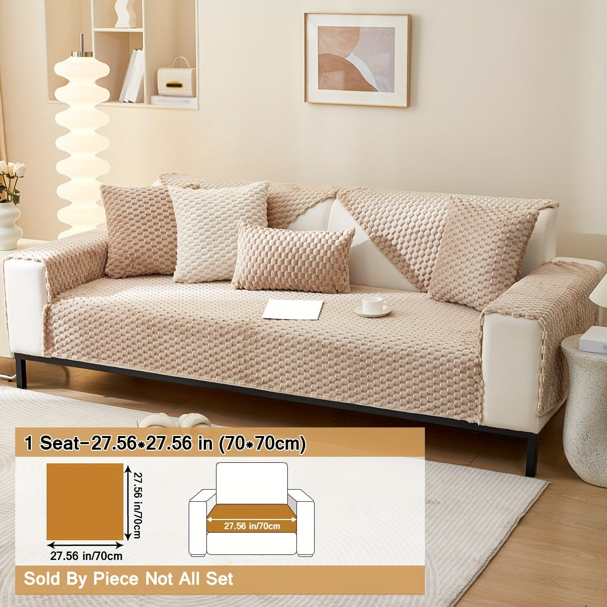 Чехол на диван из полиэстера для кресла до секционного, нескользящий, царапиноустойчивый, моющийся в машине, домашний декор