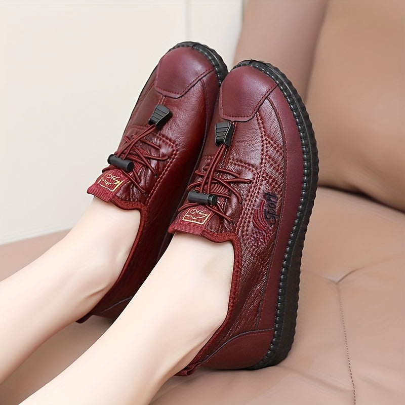 Women's Slip-On Sneakers with Floral Embroidery Breathable Fabric PU Sole Casual All-Season