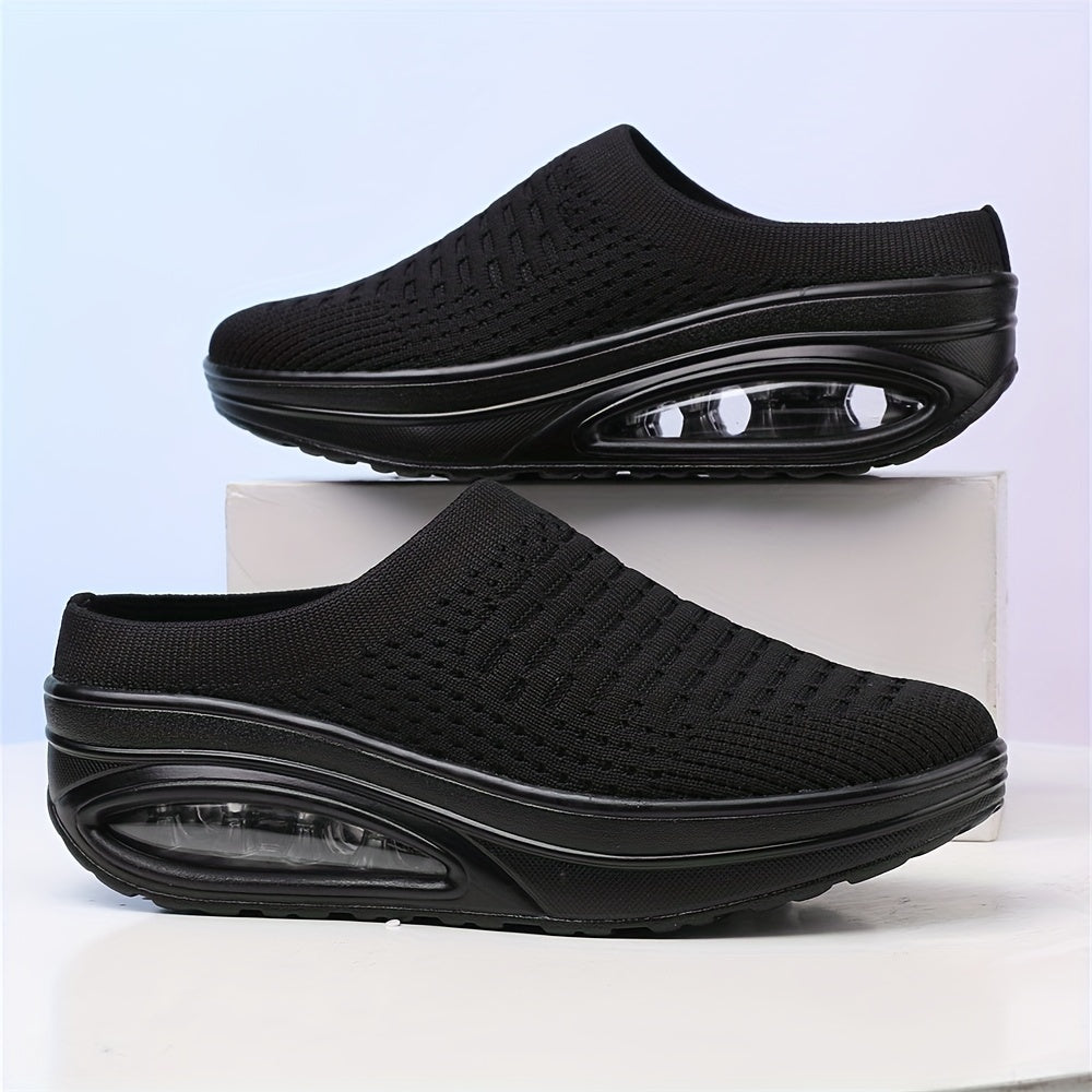 Women's Summer Casual Slip-On Mesh Open-Toe Slippers with Cushioned Sole