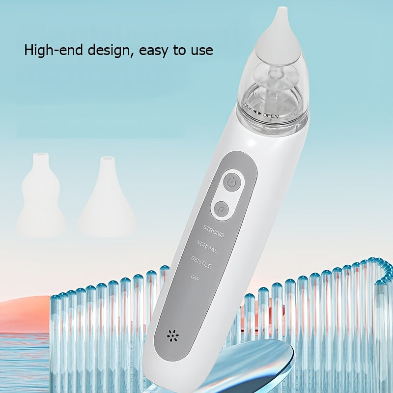 Electric Nasal Aspirator USB Rechargeable with Adjustable Suction and Music Feature