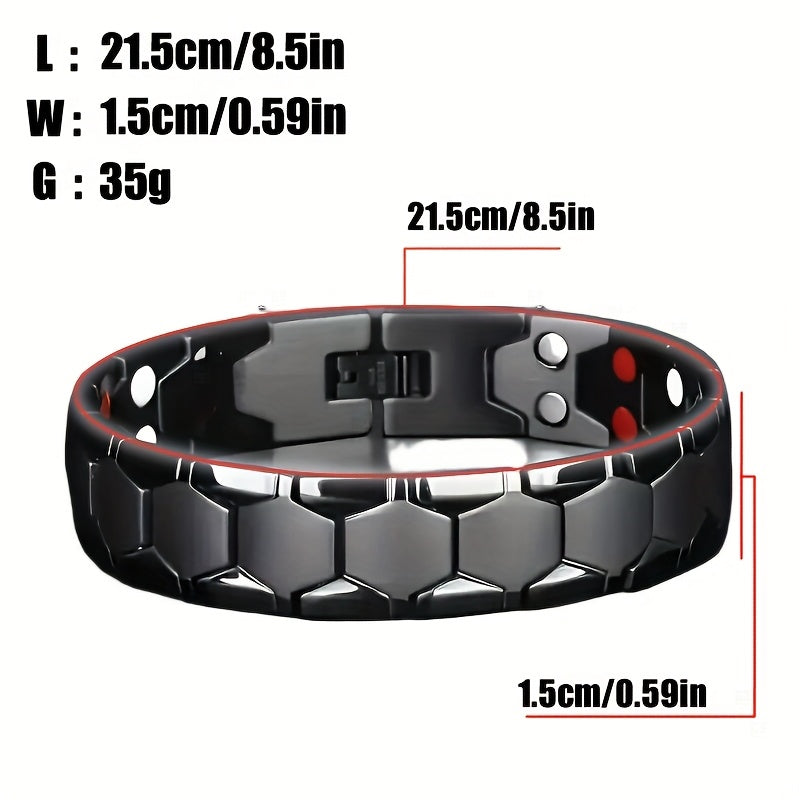 Conjunto de pulseras magnéticas para hombres y mujeres, doble fila, 3500 Gauss, regalo para el Día de San Valentín