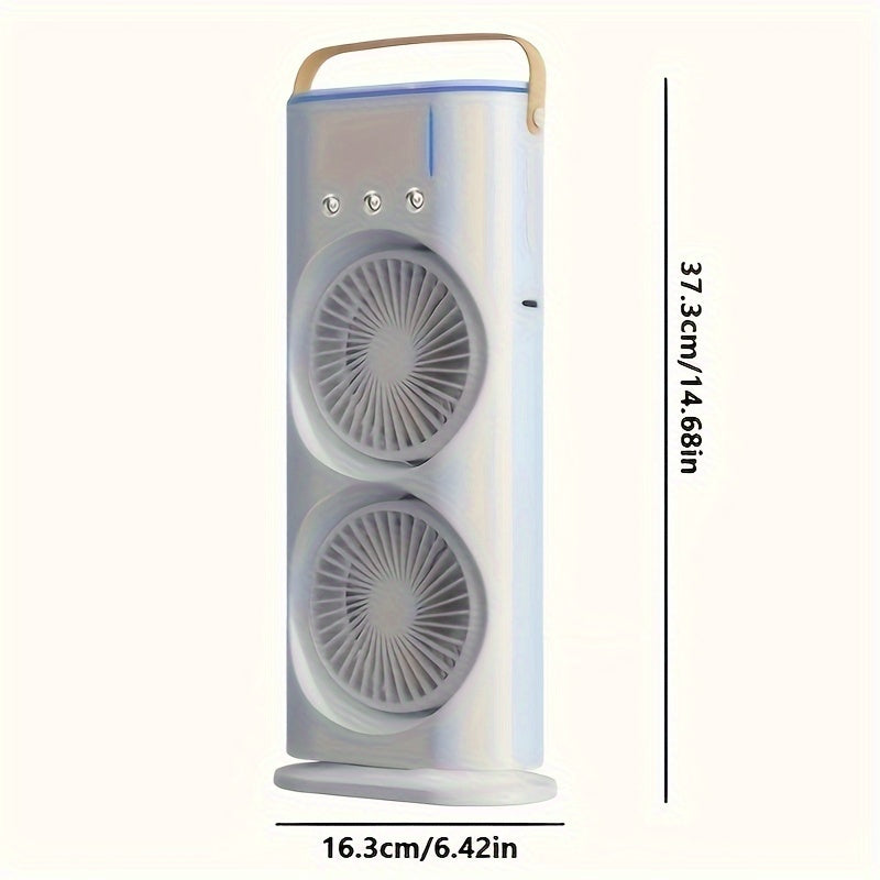 USB quvvatli, ikki shamol kuchaytiruvchi, 3000mAh batareya, uchta purkash namlantirish va sakkiz yadroli motorli portativ EFGHONG konditsioneri.