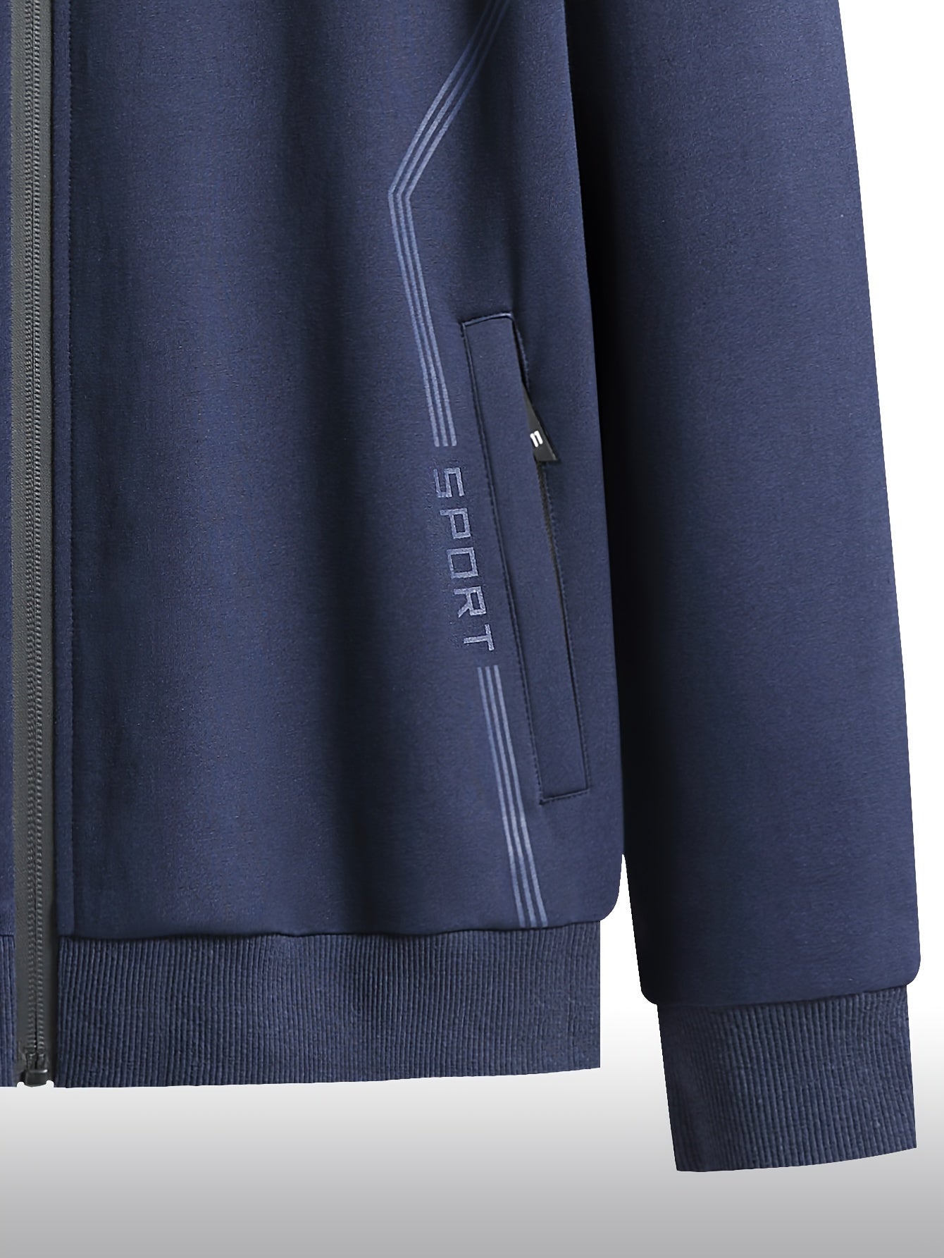 Men's Casual Business Suit Two-Piece Set with Stand-Up Collar Cardigan Polyester