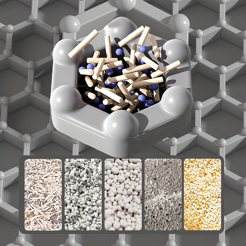 Large Double-Layer Cat Litter Mat Leakproof Spill-Resistant EVA Extra Large