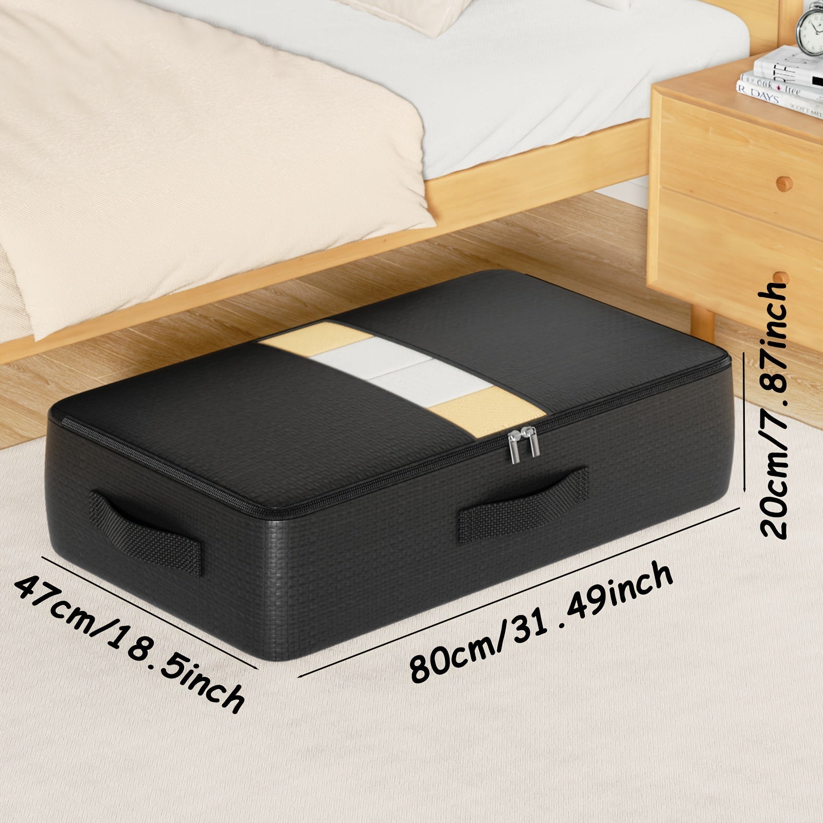 Large Capacity Fabric Under-Bed Storage Bag Waterproof Clothes Blanket Toy Organizer