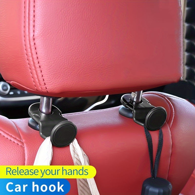 Ganchos organizadores para el interior del coche para almacenamiento en el asiento trasero, negro, universal