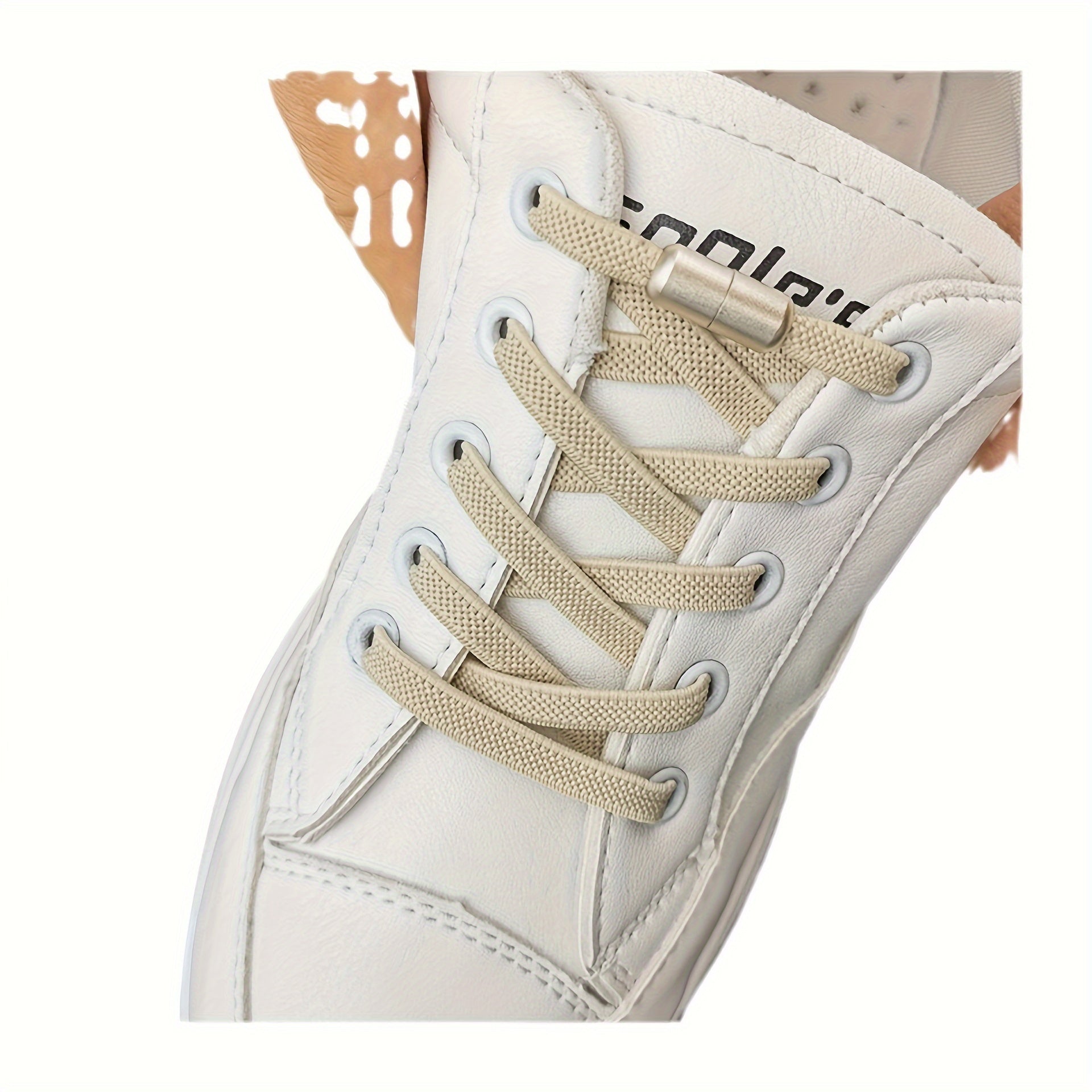 Unisex Elastic Lace-Up Shoelaces 6mm Flat Colorful No-Tie Sports Casual