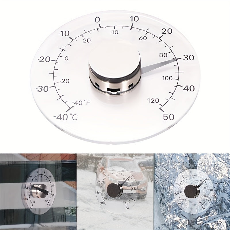 Waterproof Outdoor Thermometer Self-Adhesive No Batteries Needed for Windows and Doors