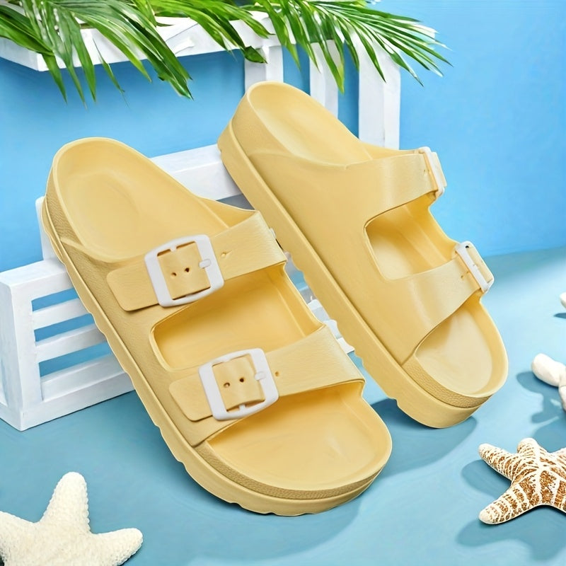 Женские нескользящие с открытым носком EVA сандалии для прогулок легкие повседневные туфли