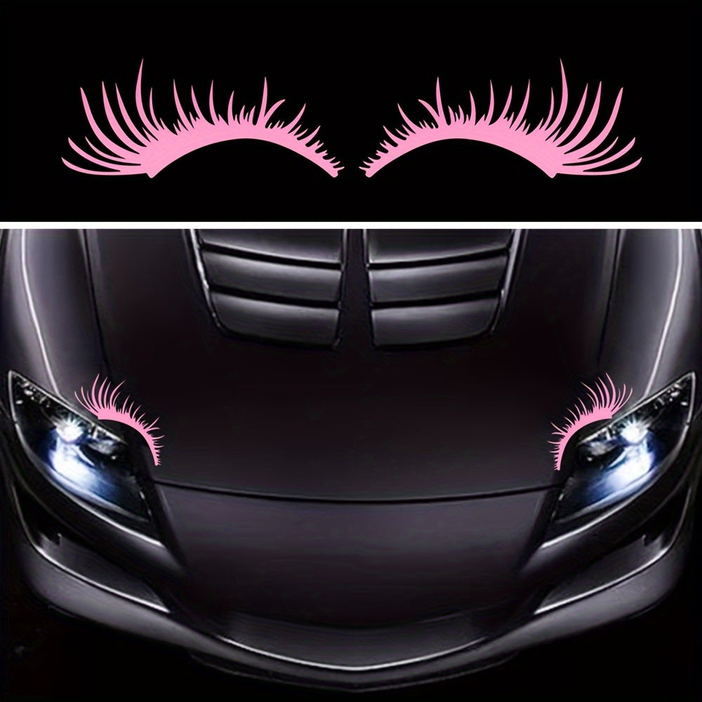 Pegatinas decorativas para faros de coche, vinilo impermeable, pegatinas para coche, luces de parachoques