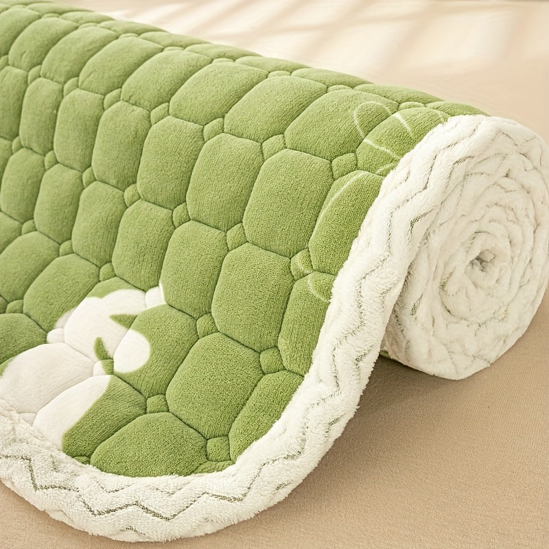 1- dona qulay sut fleece qoplamali yostiq usti, barcha mavsumlar uchun yuviladigan, yotoq va mehmonxonalar uchun