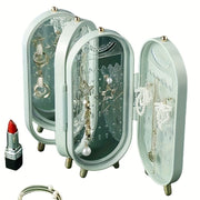 Caja de almacenamiento para organizar joyas para pendientes y collares, exhibición en el hogar