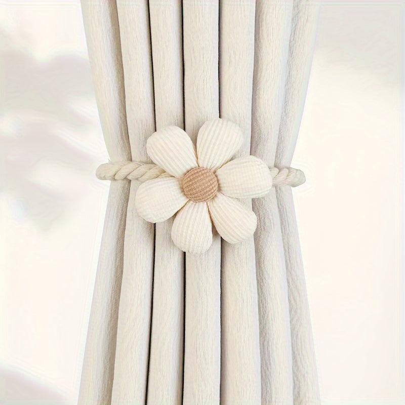 Magnetic Curtain Buckle Set for Bedroom Living Room Small Flower Design