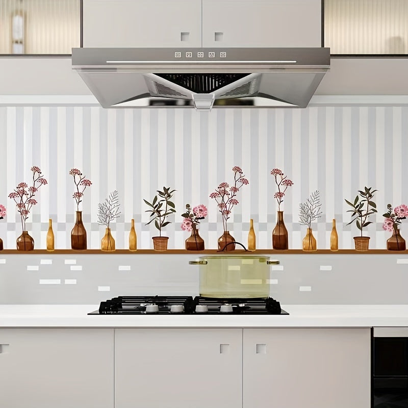 Oil-Proof Kitchen Wall Sticker Waterproof High Temperature Resistant Self-Adhesive Contact Paper