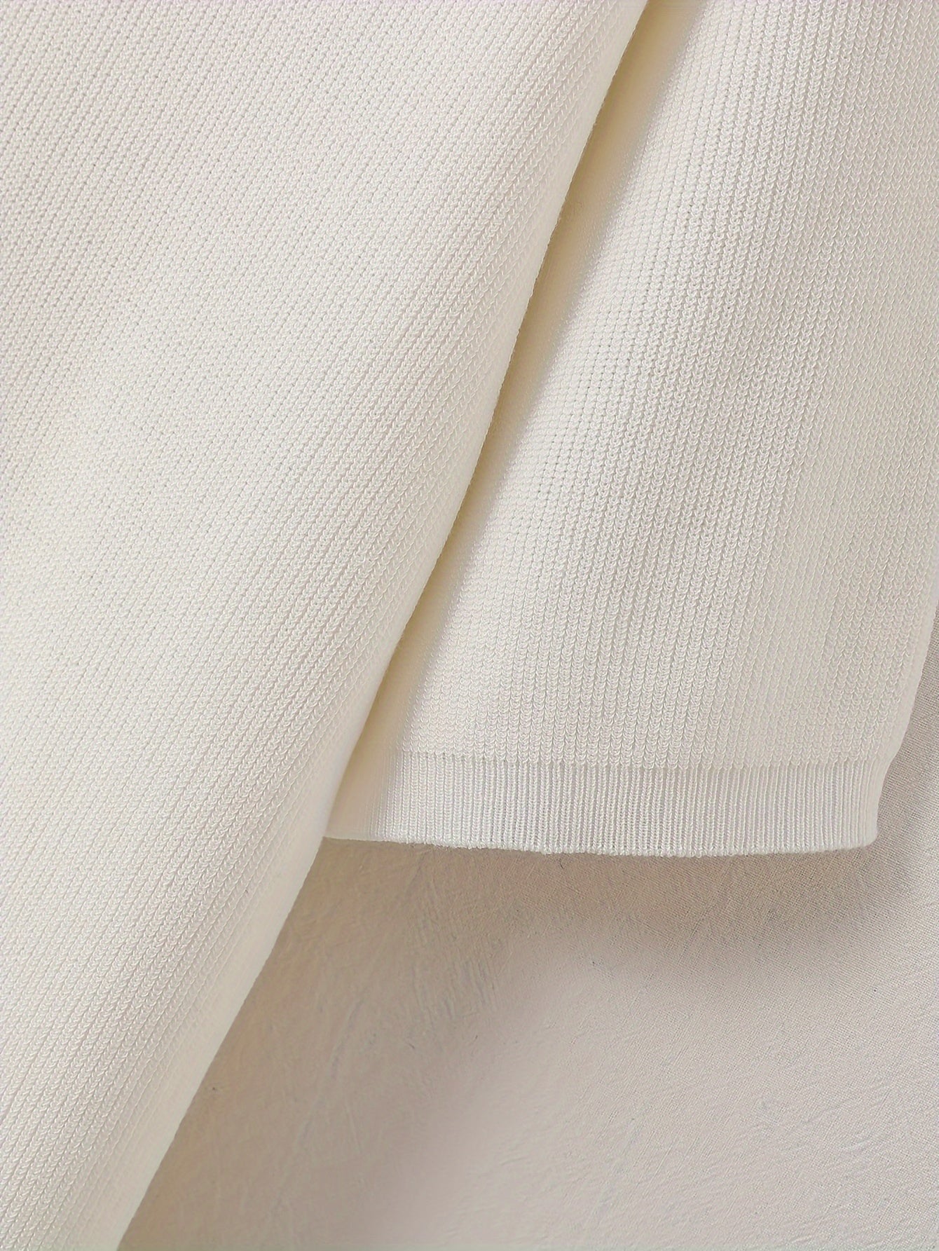 Men's Plus-Size Casual V-Neck Knit Sweater Summer Loose Fit Solid Color