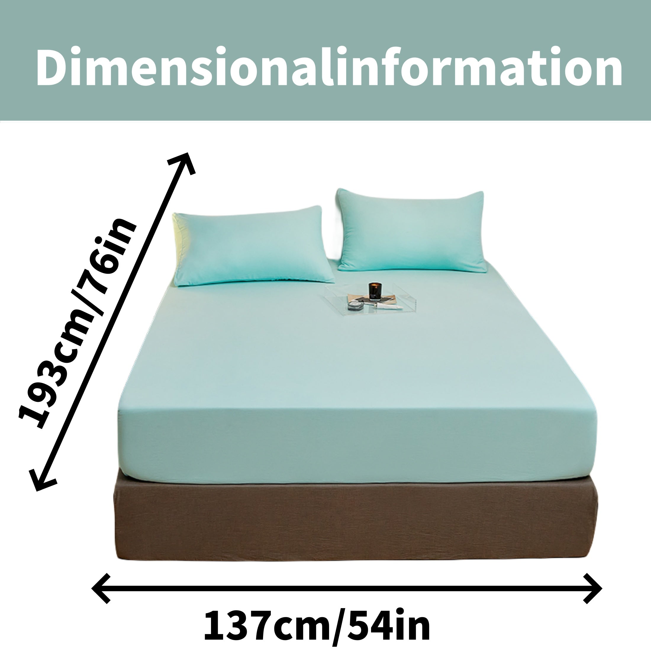 Juego de sábanas ajustadas de poliéster cepillado con 2 fundas de almohada, con bolsillo profundo, ropa de cama