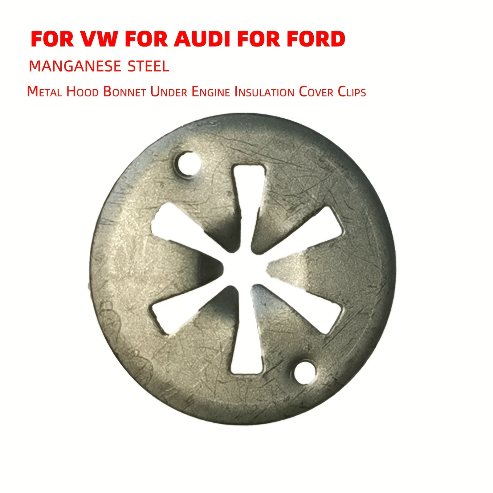 20 piezas de clips de cubierta de aislamiento del capó metálico bajo el motor, sujetadores automotrices