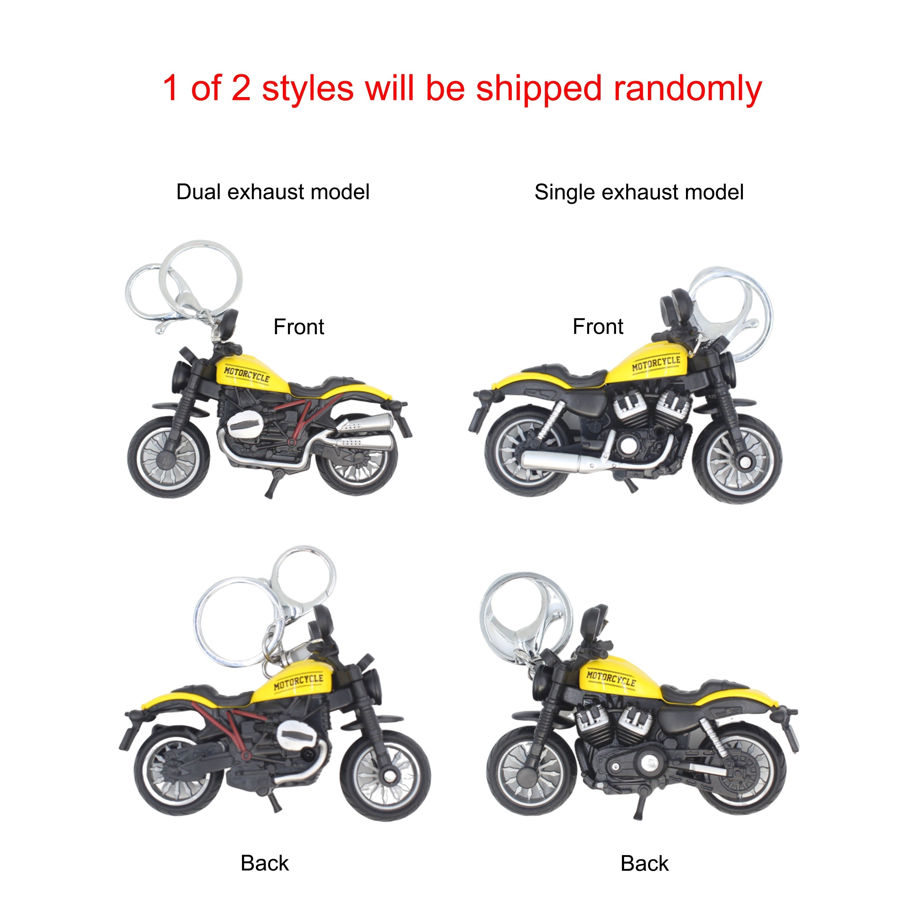 Mini Motorcycle Model Car Keychain Trendy Key Holder Stylish Keyring for Men Women