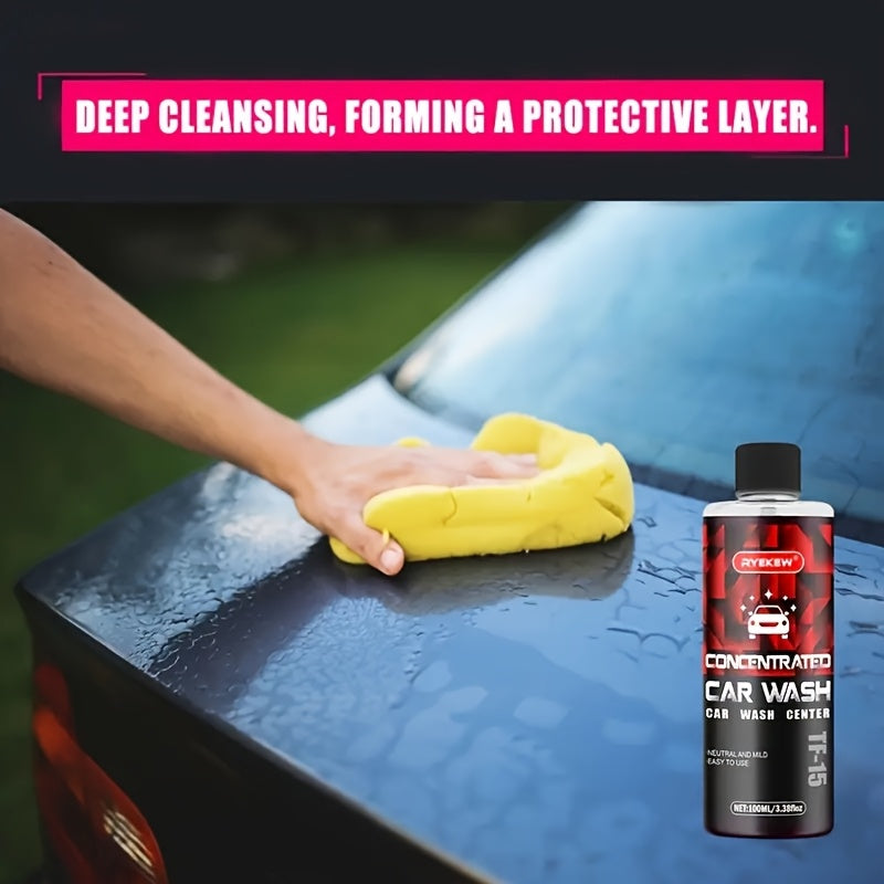 Car Wash Liquid for White and Black Cars 4.05oz Waterless Wax Concentrate