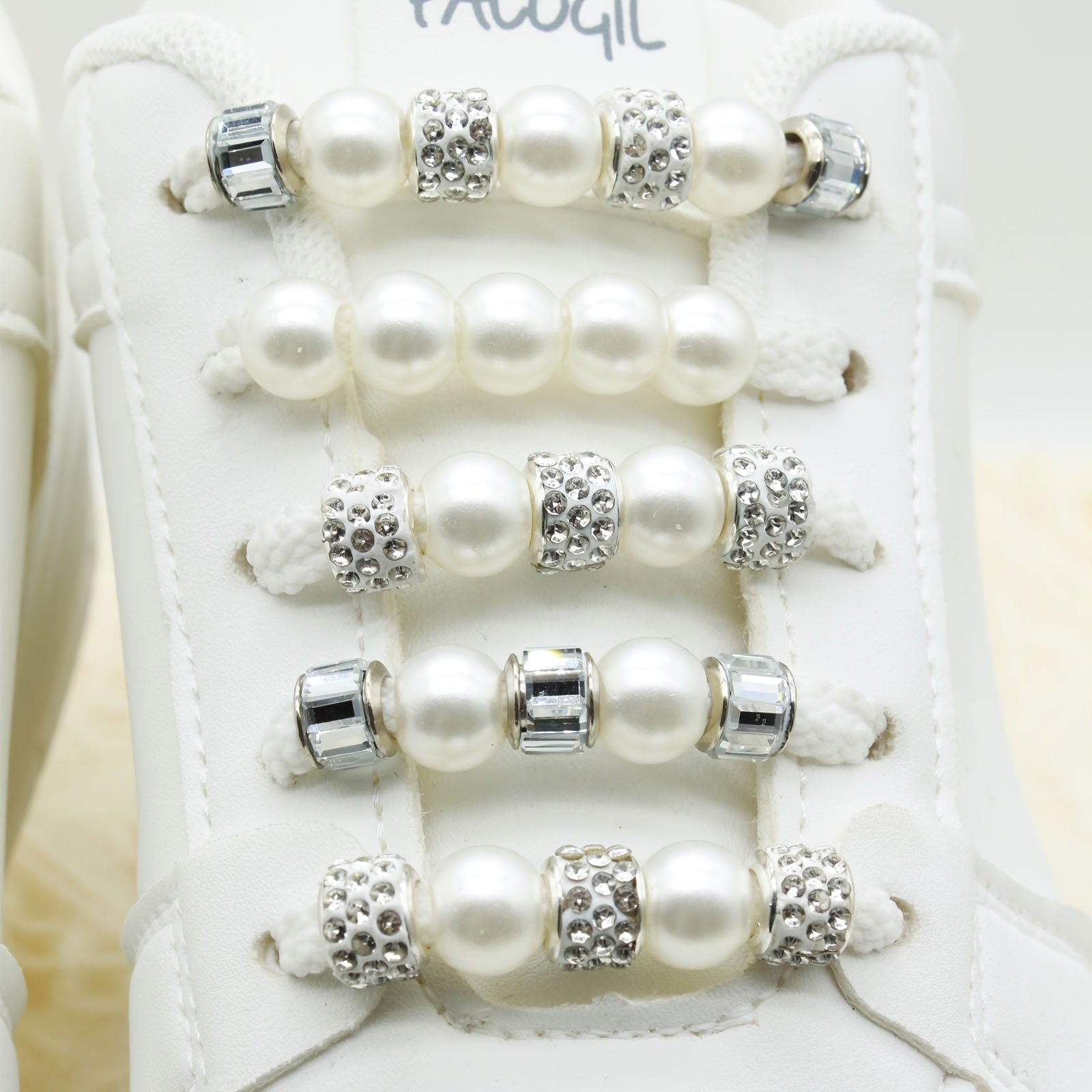 Women's Shoe Lace Beads Decoratively Rhinestone Buckles, 30 Pack