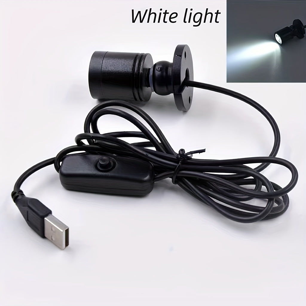 Mini LED Spotlight with 146.3cm Cable, Cold White Warm White Green Red Blue Yellow