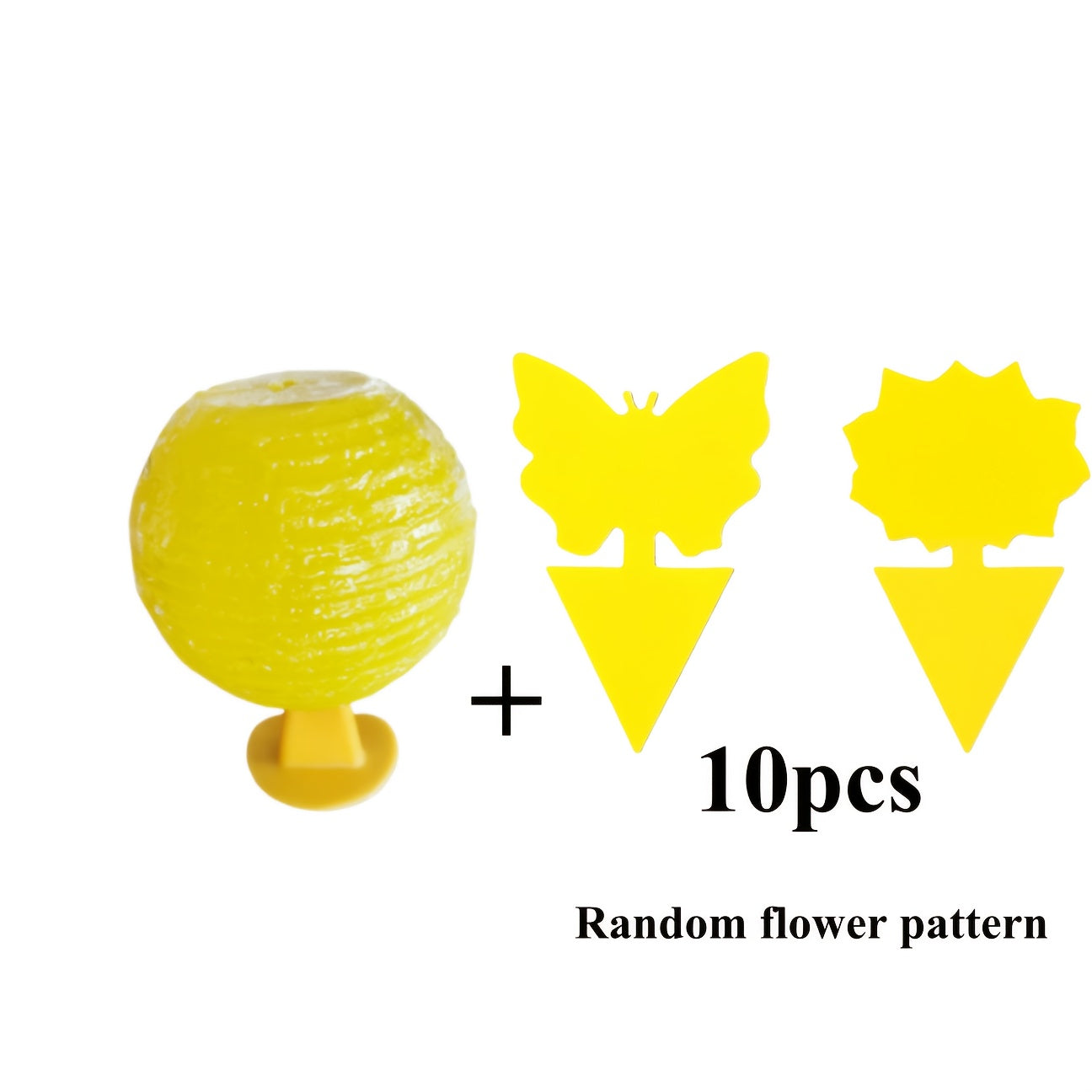 Trampas de insectos con mariposa amarilla y girasol, tableros de pegamento de doble cara, fácil de limpiar