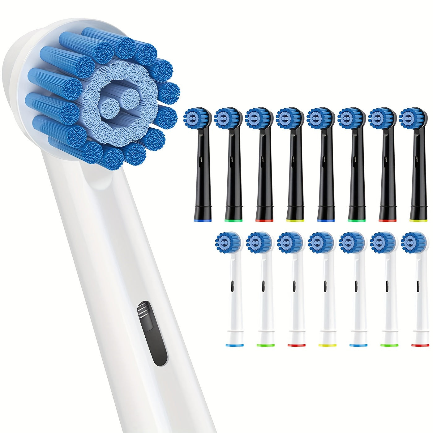 16 Pcs Soft Bristle Replacement Brush Heads for Electric Toothbrushes