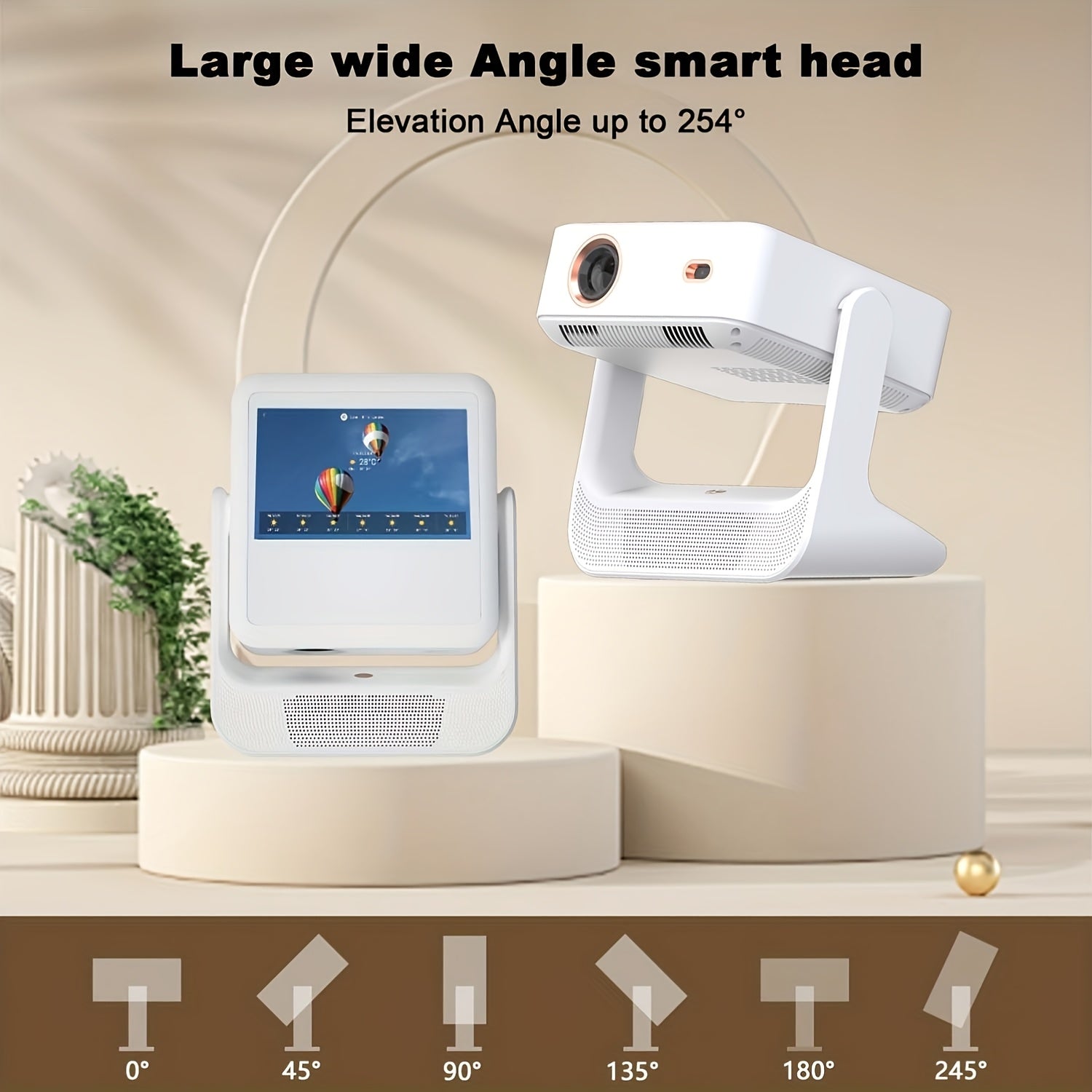 Домашний смарт-проектор с поддержкой 4K и 8-дюймовым сенсорным экраном