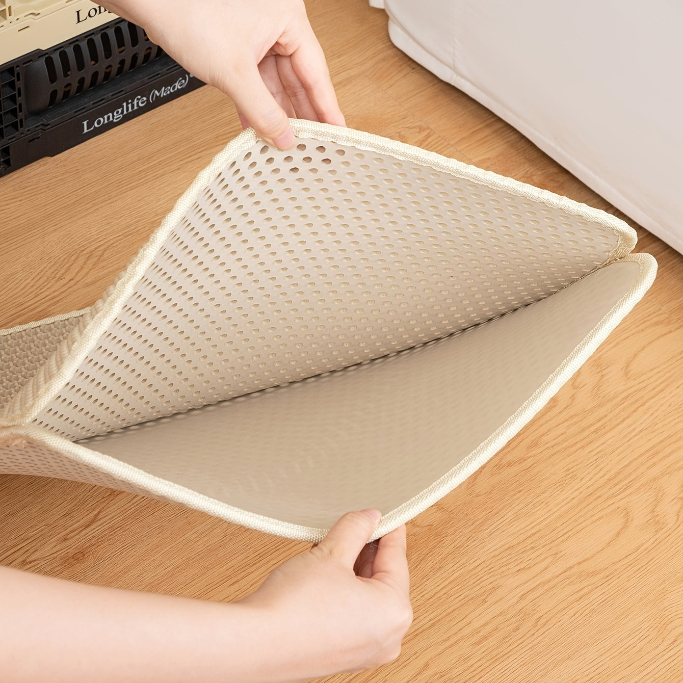 Double Layer Honeycomb Cat Litter Mat Waterproof Washable Reusable Indoor