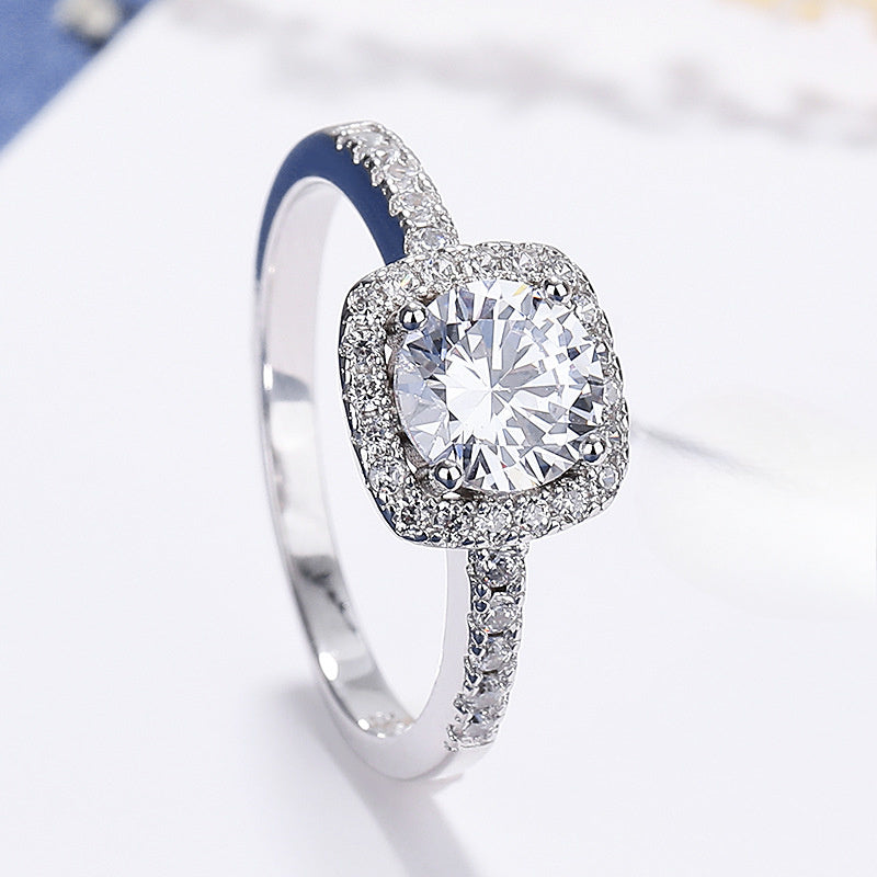 Винтажное серебряное кольцо с Moissanite — камнем декабря, покрытое 925 пробой стерлинговым золотом, украшение на годовщину
