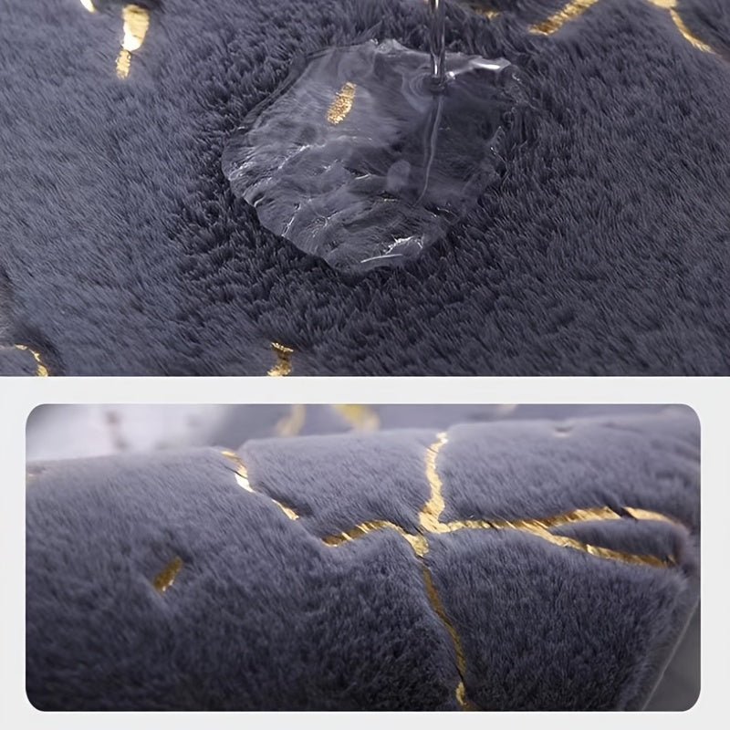 3-Piece Non-Slip Flannel Bathroom Mat Set for Kitchen, Shower, and Toilet