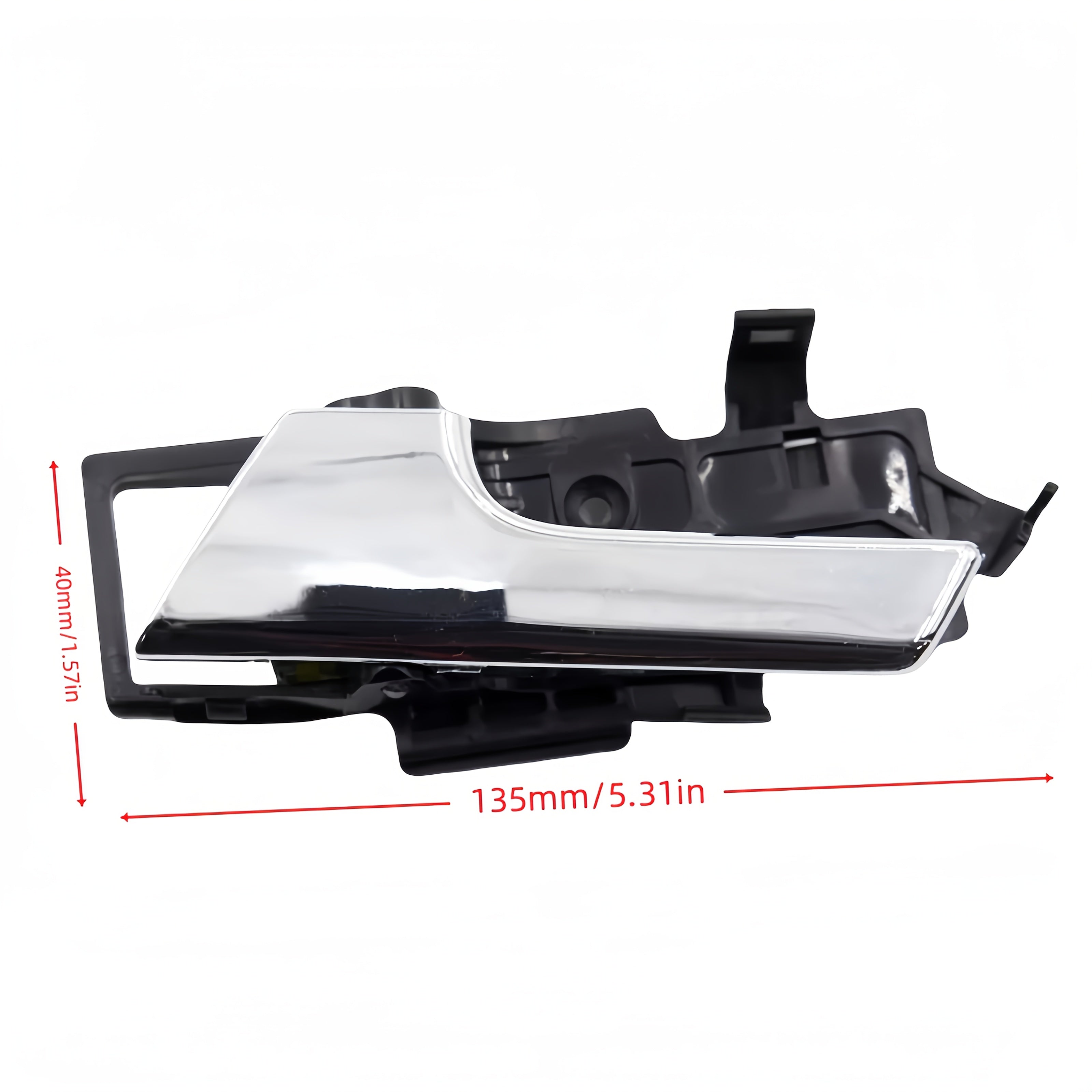 Manija de puerta interior para coches compactos, de plástico negro, reemplazo