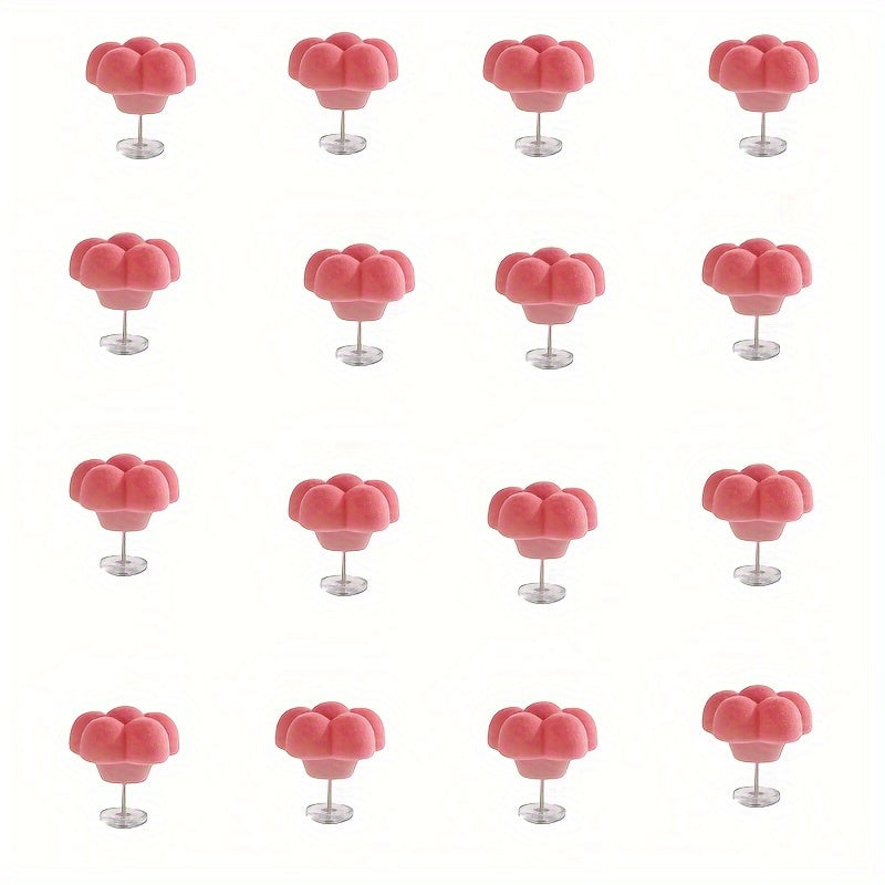 Set of 16 Pink Velvet Quilt Clips Flower-Shaped Anti-Slip Sheet Fasteners