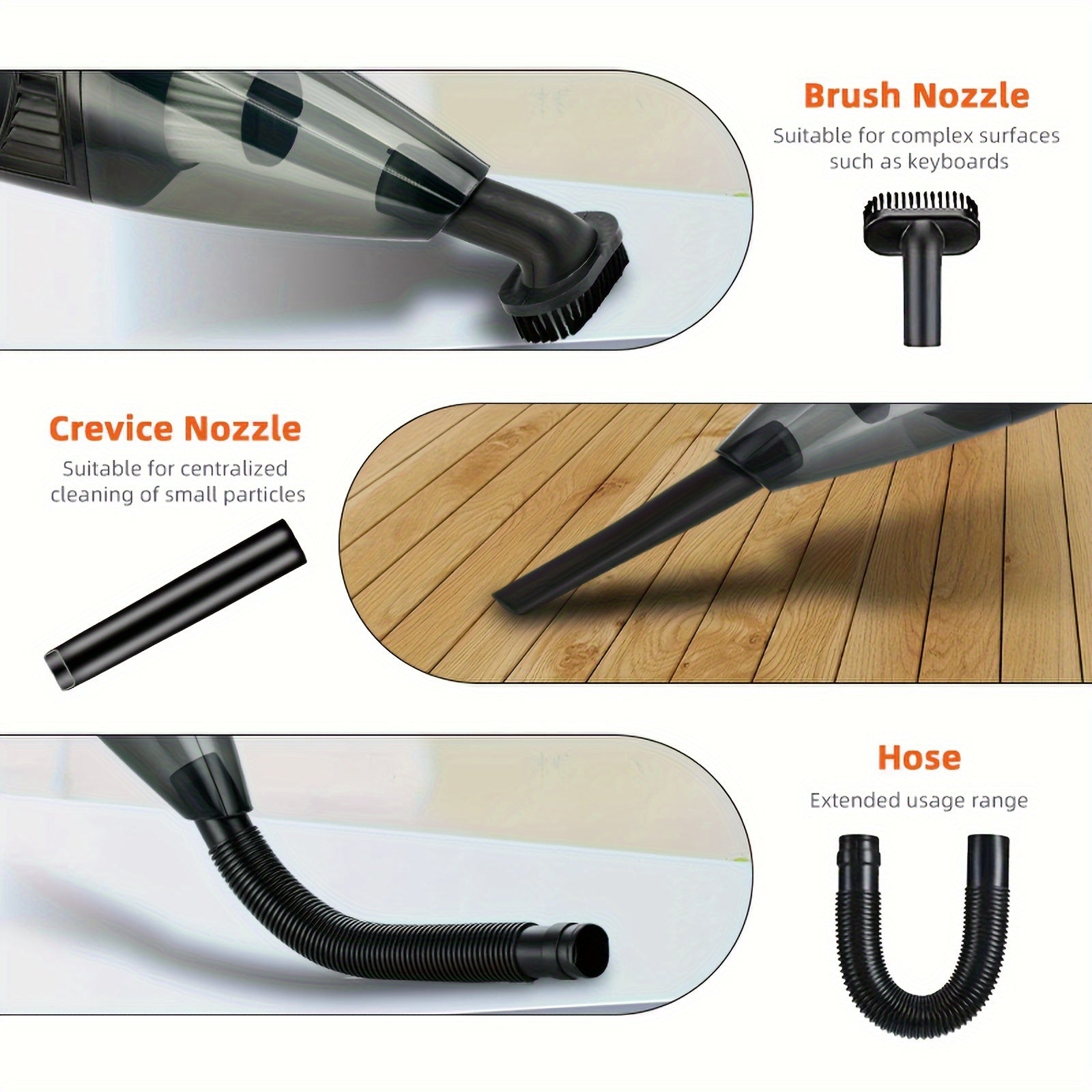 Car Vacuum Cleaner, Handheld, High Power, Wet and Dry Use, Car Accessories