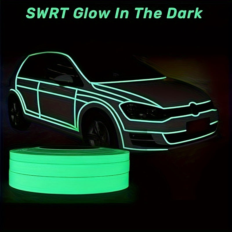 Glow-in-the-Dark Tape Waterproof Adhesive for Stairs Walls Exit Signs 8-Hour Brightness