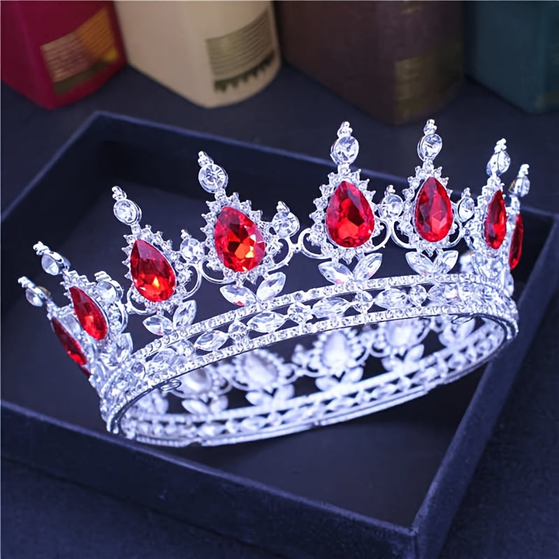 Wedding Crown for Women and Girls Rhinestone Gold Baroque Queen Tiara Bridal Headpiece